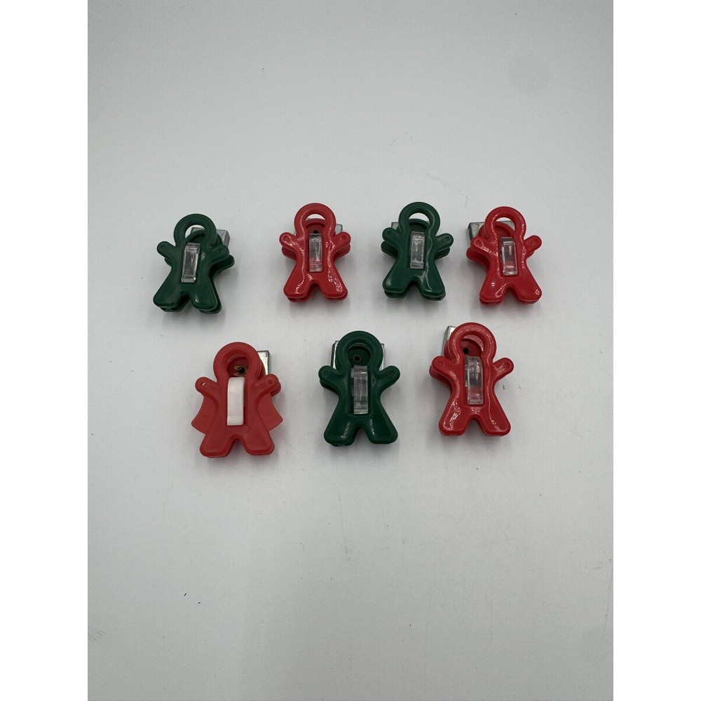 Magnet Man Magnetic Clips Red & Green, Lot Of 7